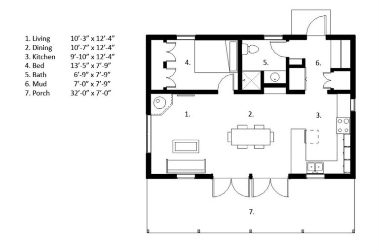 704 sq ft, 1 bed, 1 bath, 1 floor